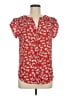 Fun2Fun 100% Polyester Red Short Sleeve Blouse Size M - photo 1