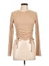 One Step Up Tan Long Sleeve Top Size L - photo 1