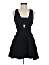 Aqua Solid Black Cocktail Dress Size M - photo 1