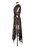 DKNY 100% Polyester Paisley Brown Cocktail Dress Size 12 - photo 5