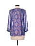 Old Navy 100% Polyester Blue 3/4 Sleeve Blouse Size L - photo 2