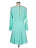 CeCe 100% Polyester Solid Teal Casual Dress Size 8 - photo 2