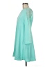 CeCe 100% Polyester Solid Teal Casual Dress Size 8 - photo 5