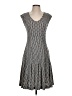 Taylor Chevron-herringbone Argyle Gray Casual Dress Size 2 - photo 1