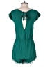 Staring at Stars 100% Rayon Solid Teal Romper Size S - photo 2