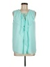 Calvin Klein 100% Polyester Teal Sleeveless Blouse Size M - photo 1