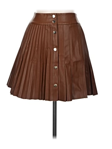 Zara Faux Leather Skirt (view 1)