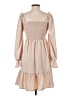 Shein 100% Polyester Tan Casual Dress Size 2 - photo 2