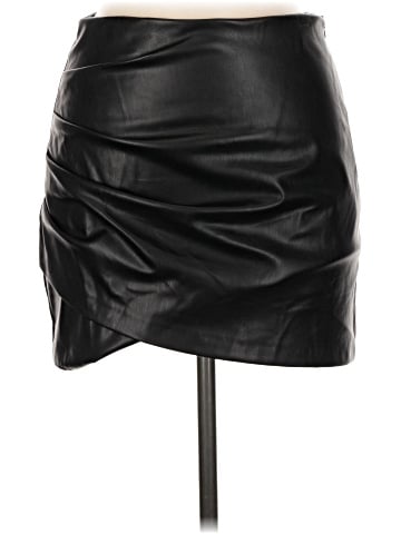 Zara Faux Leather Skirt (view 1)