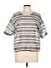 Ann Taylor LOFT Silver Short Sleeve Top Size L - photo 1