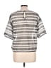 Ann Taylor LOFT Silver Short Sleeve Top Size L - photo 2