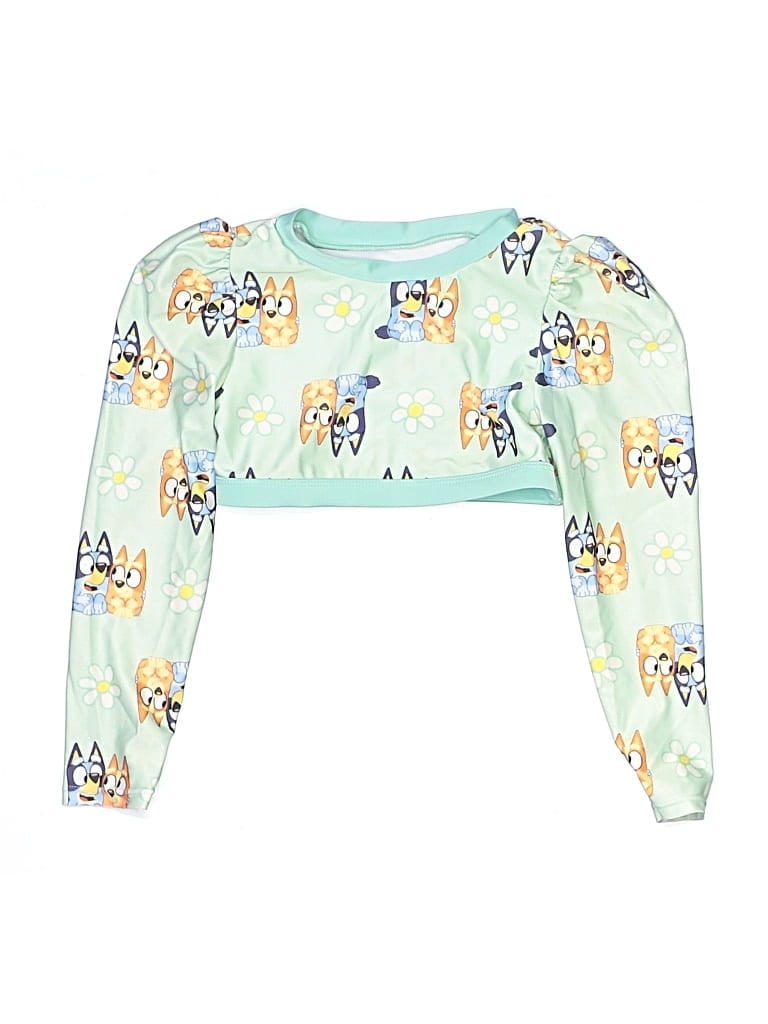 Pre-owned Bluey Kids' Rash Guard In Green