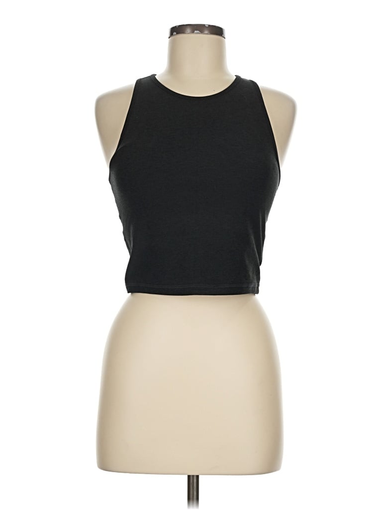 Pre-owned Vuori Tank Top Black Halter Neckline Tops