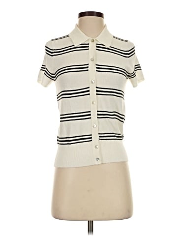 Madewell Polo Sweater Tee in Stripe (view 1)