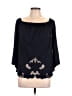 Adiva Black 3/4 Sleeve Blouse Size L - photo 1