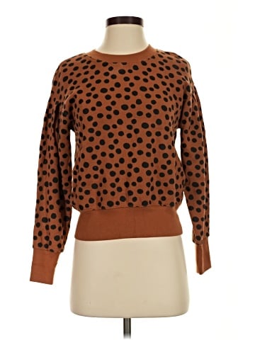Madewell Pleat-Sleeve Sweatshirt in Leopard Dot (view 1)