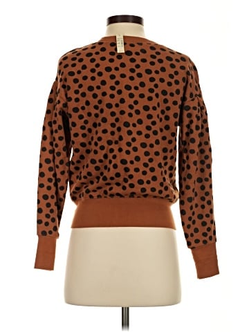 Madewell Pleat-Sleeve Sweatshirt in Leopard Dot (view 2)