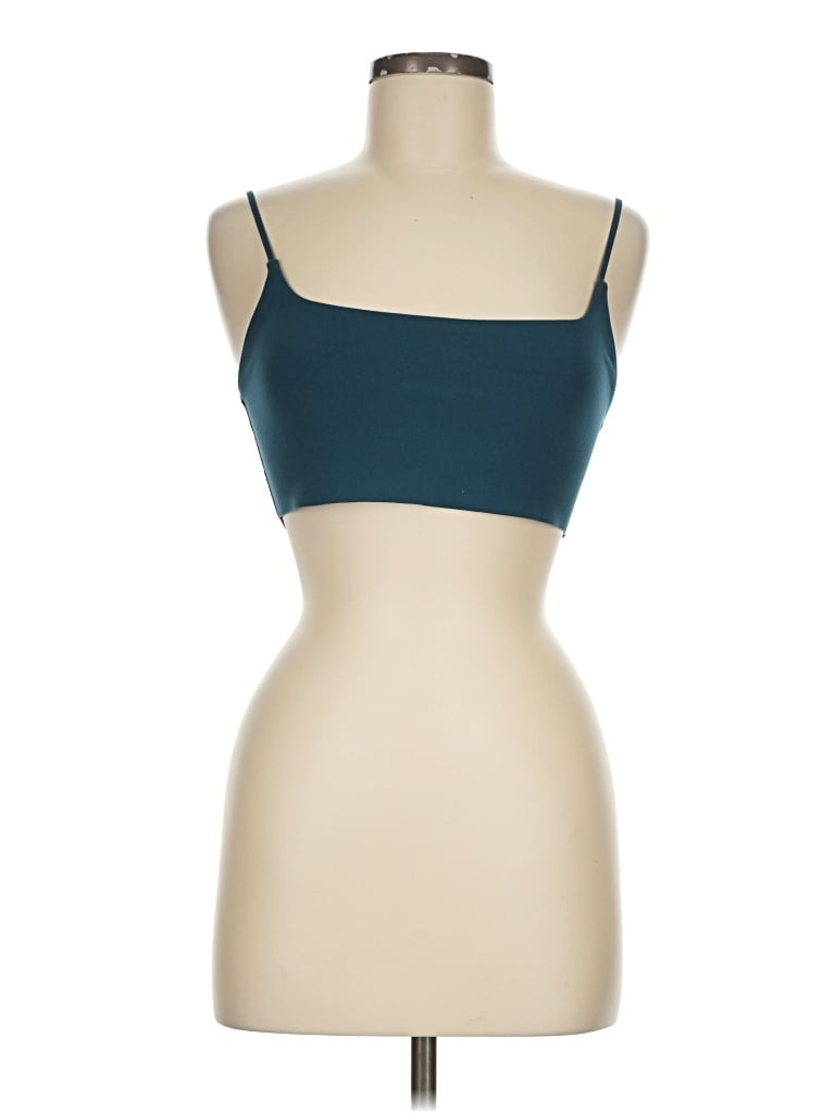 Pre-owned Le Ore Tube Top Teal Strapless Neckline Tops