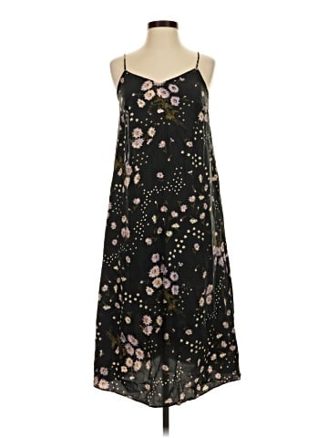 Madewell Silk Eva Slip Dress in Polka Daisies (view 1)