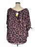 Premise Studio 100% Polyester Burgundy 3/4 Sleeve Blouse Size 1X - photo 2