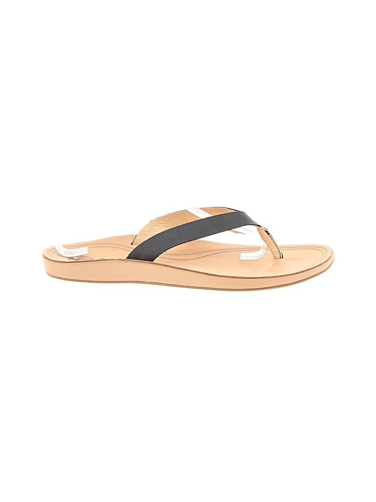Pre-owned Olukai Flip Flops In Tan
