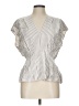 Max Studio Silver Short Sleeve Blouse Size L - photo 1