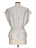 Max Studio Silver Short Sleeve Blouse Size L - photo 2