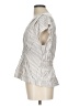 Max Studio Silver Short Sleeve Blouse Size L - photo 5