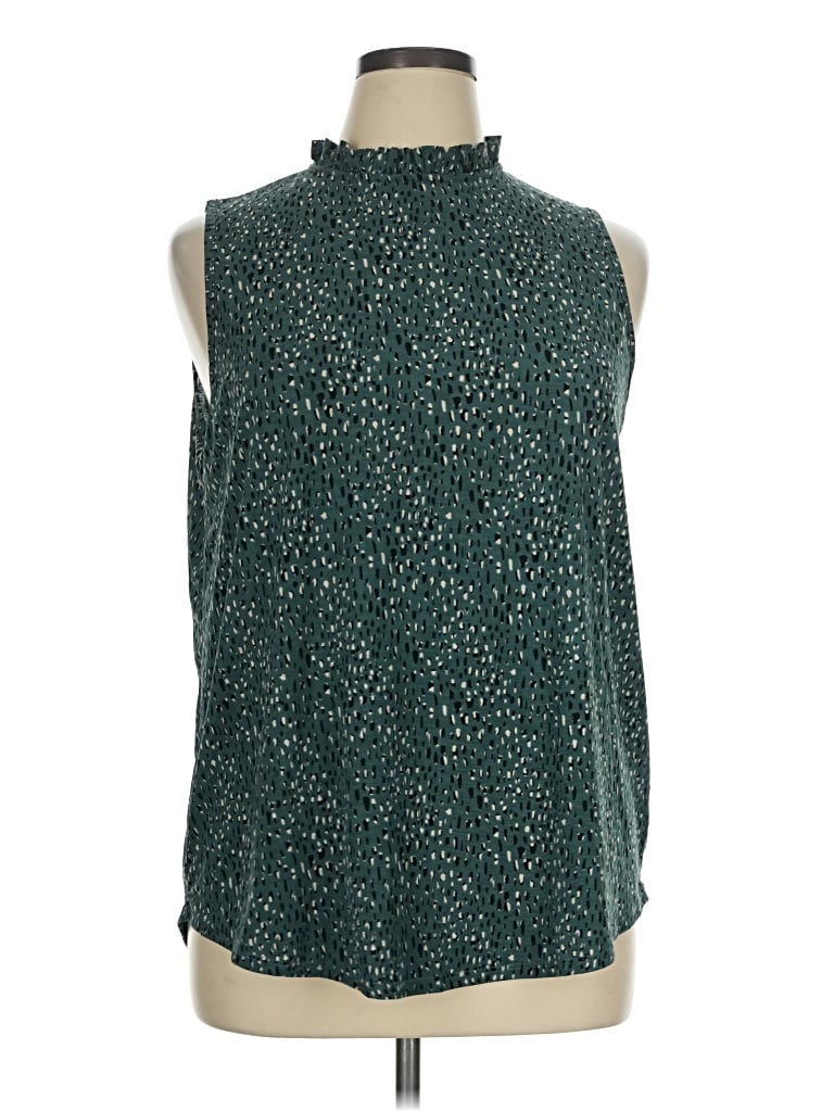 Pre-owned Mts Sleeveless Blouse In Teal