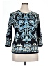 J. McLaughlin Blue 3/4 Sleeve Top Size XL - photo 1
