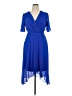 DKNY 100% Polyester Blue Cocktail Dress Size 14 - photo 1
