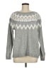 Chico's Chevron-herringbone Gray Pullover Sweater Size Med (1) - photo 1