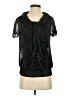 Apt. 9 100% Polyester Polka Dots Black Short Sleeve Blouse Size S - photo 1