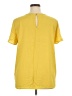 Ann Taylor 100% Polyester Yellow Short Sleeve Top Size XL - photo 2