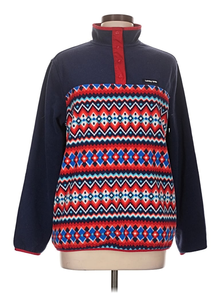 Pre-owned Lands' End Fleece Jacket In Blue