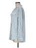 Ann Taylor 100% Polyester Stripes Blue Long Sleeve Blouse Size M - photo 5