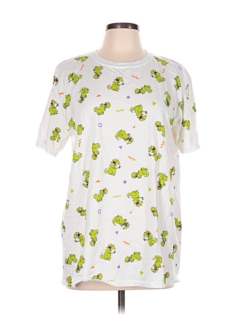 Pre-owned Nickelodeon Short Sleeve T-shirt In White