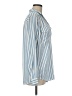 Ann Taylor 100% Polyester Stripes Blue Long Sleeve Blouse Size M - photo 4