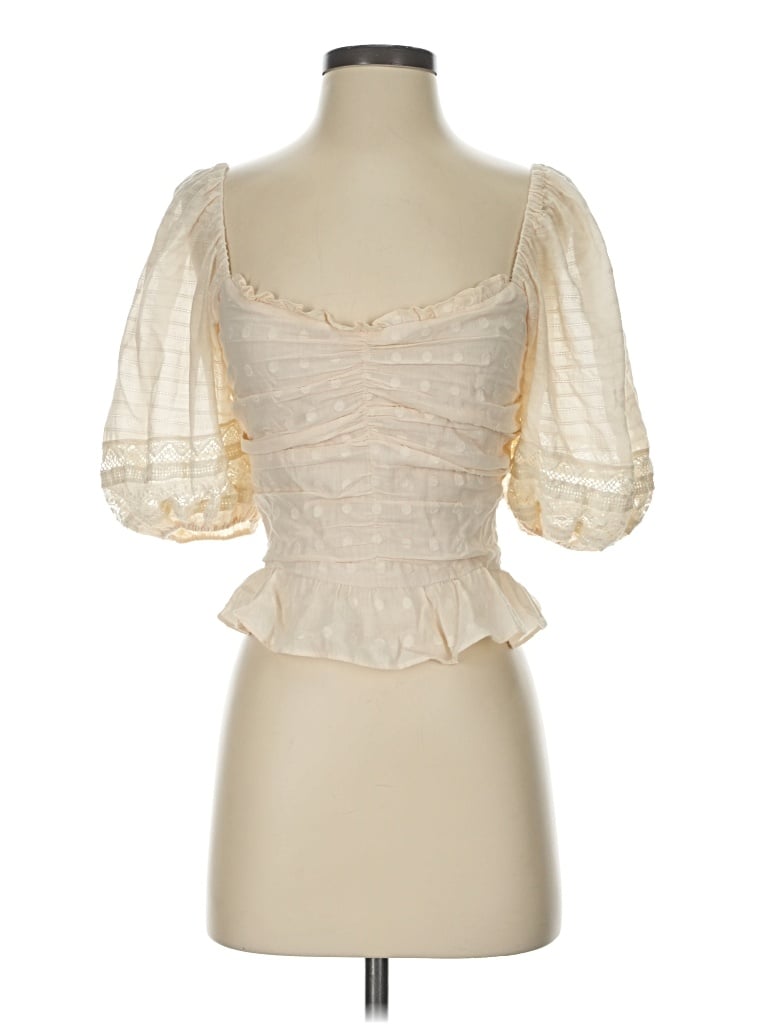 Pre-owned Heartloom 3/4 Sleeve Blouse In Ivory