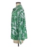 Aqua 100% Polyester Tropical Green Long Sleeve Blouse Size M - photo 5
