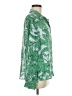 Aqua 100% Polyester Tropical Green Long Sleeve Blouse Size M - photo 4
