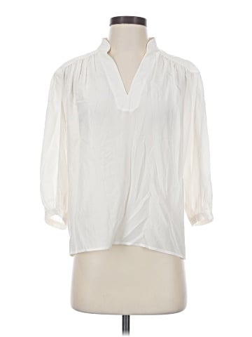 FRAME 3/4 Sleeve Silk Top (view 1)