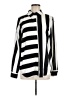 DKNY 100% Polyester Stripes Silver Long Sleeve Blouse Size M - photo 1