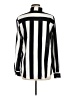 DKNY 100% Polyester Stripes Silver Long Sleeve Blouse Size M - photo 2