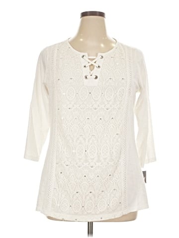 JM Collection 3/4 Sleeve Blouse (view 1)