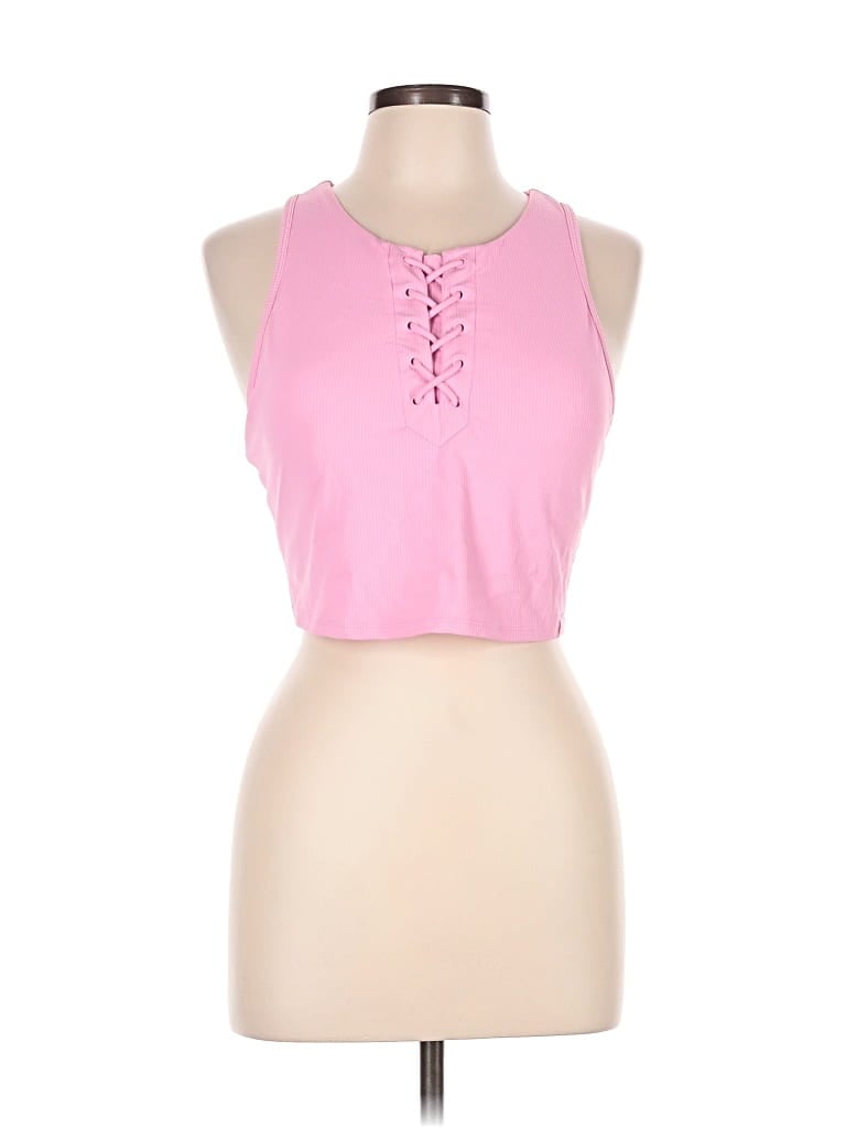 Pre-owned Joylab Tank Top Pink Halter Neckline Tops