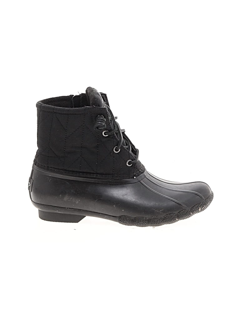 Pre-owned Sperry Top-sider® Rain Boots Black Shoes