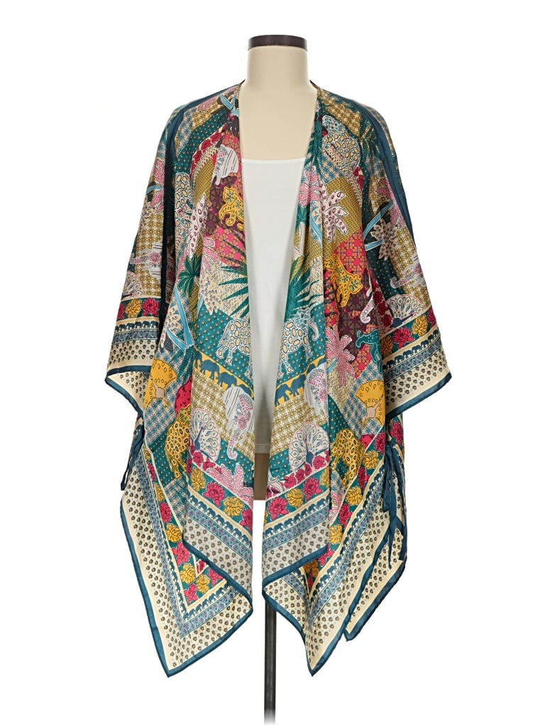 Pre-owned Zara Trf Kimono In Teal