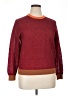 Zara Color Block Burgundy Pullover Sweater Size XL - photo 1