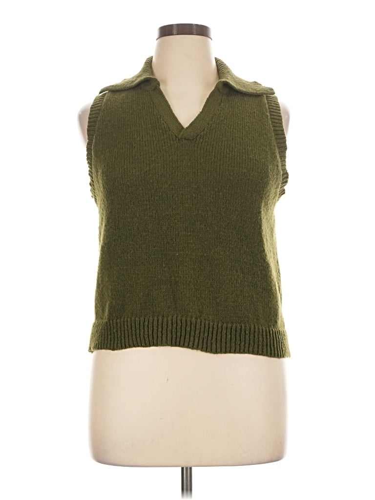 Pre-owned Almost Famous Sweater Vest In Green